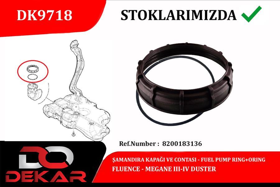 SAMANDIRA KAPAGI VE CONTASI RENAULT FLUENCE MEGANE III IV DUSTER - DEKAR - OEM 8200183136