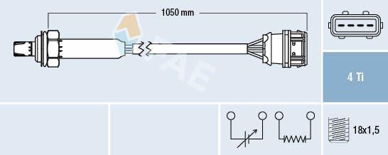 OKSİJEN SENSÖR ÖN OTA4F-5C2 VOLVO S40 1.9T4 2.0T 97-00 V40 1.9T4 2.0T 97-00 (1039MM) - FAE - OEM 30617337