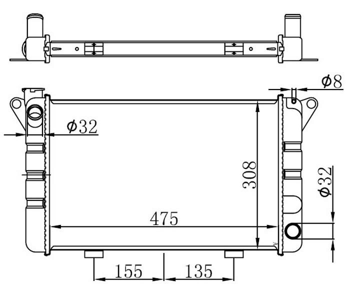 SU RADYATORU R12 TOROS 2 (ALUMINYUM) - ORIS - OEM 7700571627