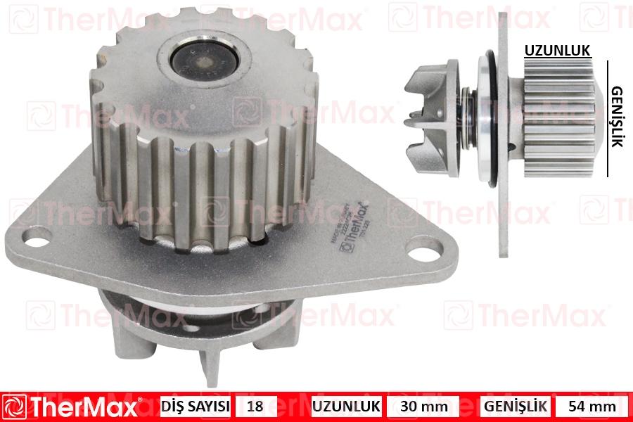 DEVIRDAIM SU POMPASI PEUGEOT P206-P207-P307 CITROEN C2-C3-C4 1.4 16V KFU-ET3J4 18DIS - THERMAX - OEM 1201.G2