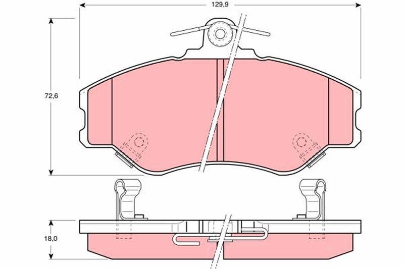 FREN BALATASI ON 130 mm HYUNDAI H100 MINIBUS 93- - TRW - OEM 5810143A00