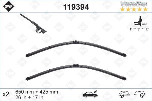 SİLECEK SÜPÜRGESİ ÖN TAKIM FORD FOCUS 04> ÖLÇÜLERİ: 430 / 650 MM - VALEO - OEM GM5J