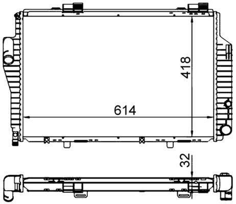 Kühlmittelkühler MB C320AMG (W202) - MAHLE