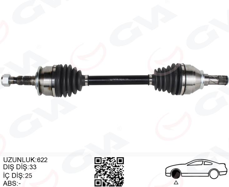 KOMPLE AKS SOL OPEL ASTRA K 1.4 TURBO-1.6 CDTI M/T (15-) - GVA - OEM 13367061