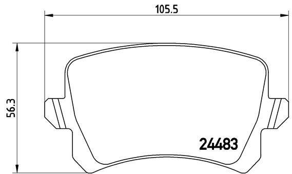 DİSK FREN BALATASI (ARKA) VOLKSWAGEN Passat B7 - VALEO - OEM 3AA698451