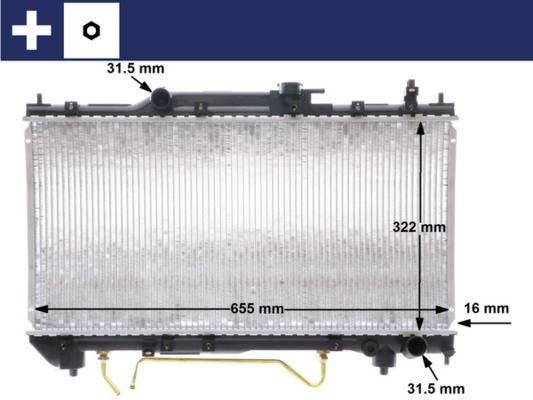 Kühlmittelkühler TOYOTA AVENSIS — MAHLE CR1519000S - MAHLE