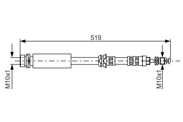 ÖN FREN HORTUMU FORD FUSION (02-12) FIESTA 02>08 - BOSCH - OEM 2S61