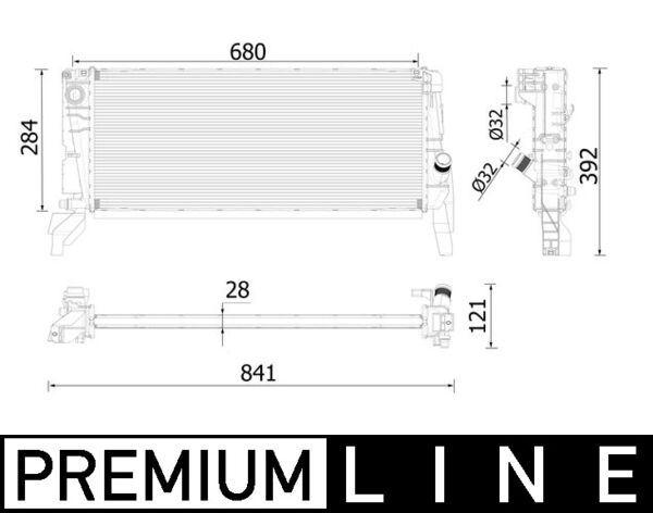 MOTOR SU RADYATORU BMW F45 F48 MINI F54 F56 F60 PR - MAHLE - OEM 17118603089