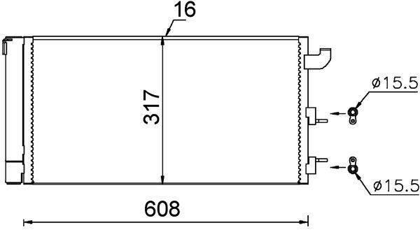 A/C-Kondensator FIAT PAND (169) - MAHLE