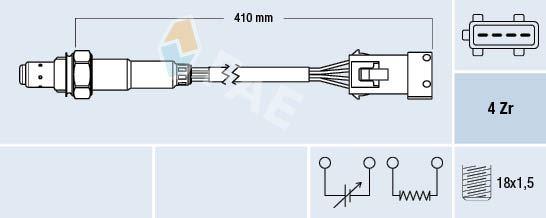OKSİJEN SENSÖRÜ (ÖN) (4FİŞLİ) ASTRA G-ASTRA H-INSIGNIA A-VECTRA B-C-MERIVA A-ANTARA-CAPTIVA-AVEO-C2- C3-LACETTI-P206-P307-P308-PARTNER-BERLINGO-MGN-CLIO-LGN-TWNG-LOGAN-SANDERO 1.4-1.6-1.8-2.0 - FAE - OEM 93185456