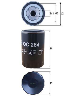 YAĞ FİLTRESİ CADDY-GOLF-JETTA-PASSAT-POLO-BORA-T5-LT28-35-LT40-55-IBIZA-LEON-TOLEDO-OCTAVIA - MAHLE - OEM 06A115561B