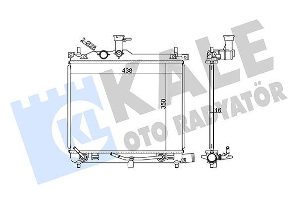 RADYATOR I10 1.0-1.2 (08+) (AT) AL PL BRZ - KALE - OEM 25310-0X170