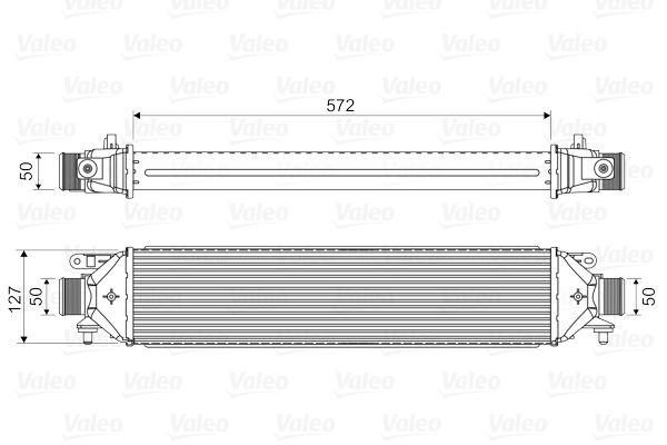 TURBO RADYATÖRÜ (INTERCOOLER) BRAVO 07>PUNTO 1.4TJET-1.6DMTJ-1.9 DMTJ 05>(199A8.000) (572x132x53) - VALEO - OEM 51783791