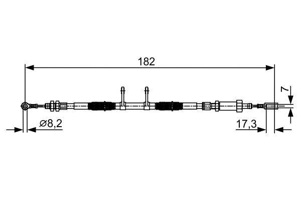EL FREN TELİ FIAT DUCATO 06> PEUGEOT BOXER 06> CITROEN JUMPER 06> 1908 MM - BOSCH - OEM 1341023080