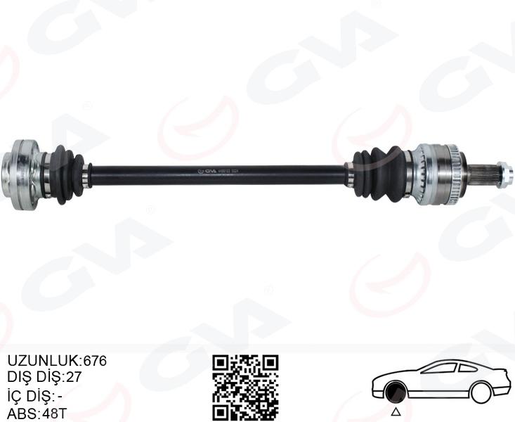 KOMPLE AKS ARKA SAĞ BMW E46 (676MM) - GVA - OEM 33211229588