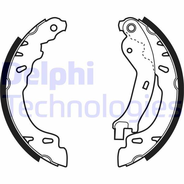 ARKA PABUÇ BALATA FIAT 500 07> PANDA 09> 1.1-1.2 1.3D (180x32) - DELPHI - OEM 77362615