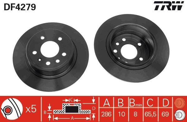 FREN DİSKİ ARKA HOLDEN-VECTRA SALOON (JR)-VECTRA SALOON (ZC)SAAB-9-5 (YS3E)-9-5 ESTATE (YS3E) - TRW - OEM 12763591