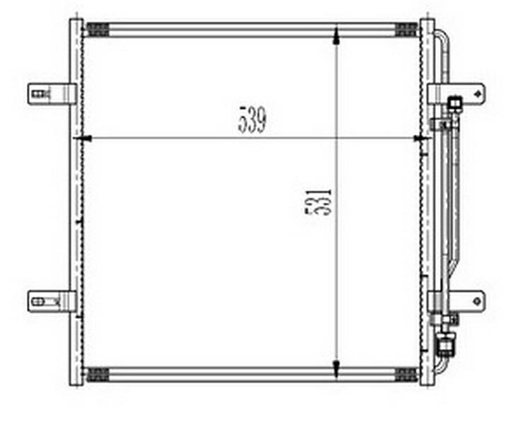 KLİMA KONDENSERİ MERCEDES BENZ ATEGO 97=> (OTO.-MEK.) - ORIS - OEM A9705000254