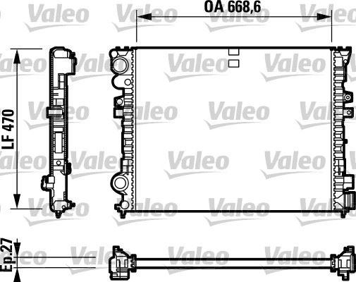 RADYATOR PSA 806 EVASION - VALEO - OEM 1330-72