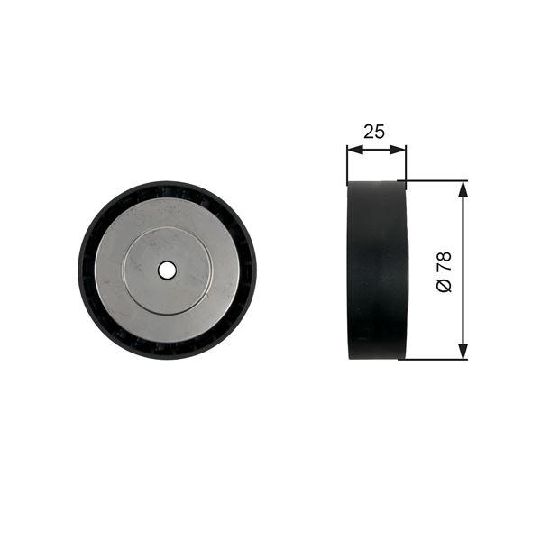 ALTERNATÖR GERGİ RULMANI TRANSPORTER T4 2.4D (AJA)(90-03) - GATES - OEM 074145278C