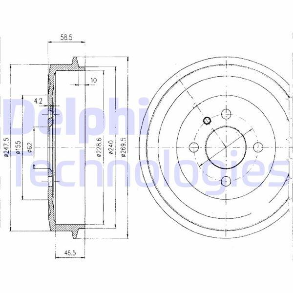 FREN KAMPANASI BMW E30 - DELPHI - OEM 34211158556