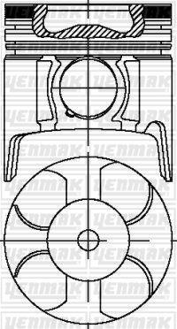 PISTON+SEGMAN STD (79.00MM) ASTRA G CORSA C 1.7DTI 16V 00-04  #### - YENMAK - OEM 98431975