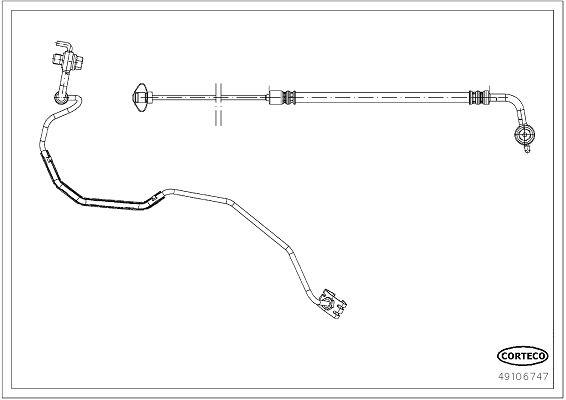 FREN HORTUMU — CORTECO 49106747 - CORTECO - OEM 9807139580