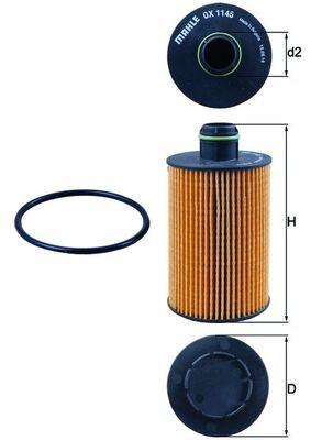 YAĞ FİLTRESİ OPEL ANTARA 2.2 CDTI 11> CHEVROLET CAPTIVA 11> CRUZE 2.0 VCDI 11> - MAHLE - OEM 4818038