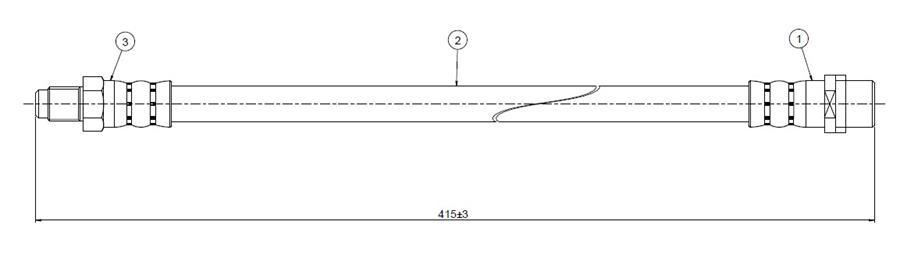 FREN HORTUMU ON MERCEDES W202 S202 W203 S203 CL203 C208 C209 W204 W210 S210 C207 R171 R172 - CAVO - OEM A2044280435