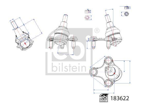 ROTİL ALT SOL FORD CONNECT 22> VW CADDY 22> — FEBI 183622 - FEBI - OEM VWN3CA