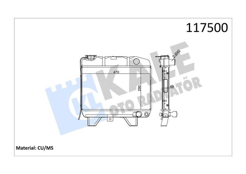 RADYATOR P504 GL 3 SIRA PA - KALE - OEM CGF-713.0195M