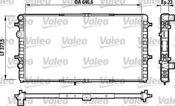 SU RADYATORU CADDY II (9K9A) 1.9 SDI 1995-2004 - VALEO - OEM 6K0121253AG