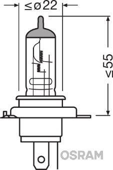 MOTOSİKLET FAR AMPULU 12V H4 35/35W - OSRAM