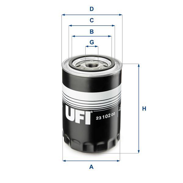 YAĞ FİLTRESİ FORD RANGER 98>06 2.5 TD - NISSAN PİCK UP-NAVARA (720-D21-D22 TOYOTA HIACE 2.2-2.4D (W940/1) - UFI - OEM XM3J6731FA