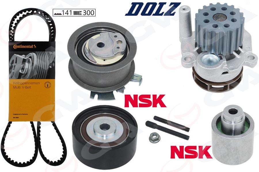DEVİRDAİMLİ EKSANTRİK GERGİ KİTİ PASSAT-JETTA-GOLF5-OCTAVIA-A3-A6 2.0TDI 07-11(BKP-BKD-BRE-BLB) - GVA - OEM 03G198119A