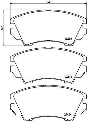 ÖN BALATA OPEL ASTRA J 12=>14=> INSIGNIA 08= - BREMBO - OEM 1605434
