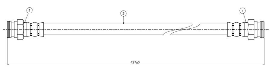 FREN HORTUMU ON TIPO 1.4-1.6-1.7D - CAVO - OEM 6K9611776