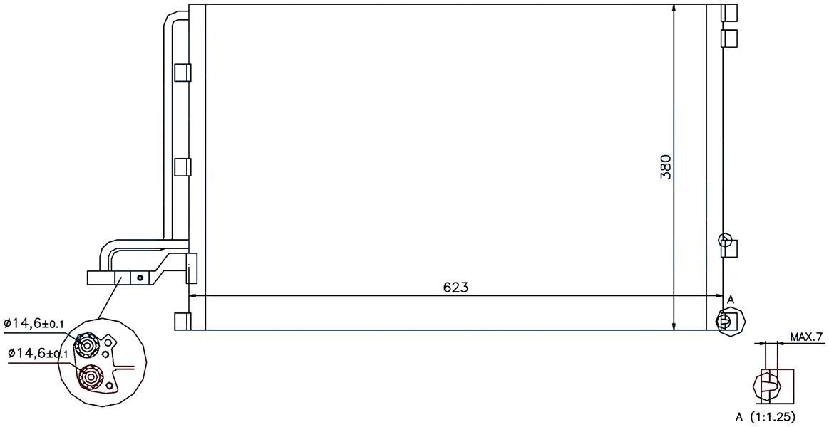 KLİMA RADYATÖRÜ VOLVO V50-S40-C70-C30 05> 2.4-2.4 T5-D4-D5 - ORIS - OEM 30661957