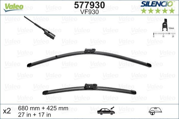 ÖN CAM SİLECEK SÜPÜRGESİ (TAKIM) GRANDLAND X-P3008-P5008-C5 AIRCROSS-DS7 16> - PSA - OEM 1689817080