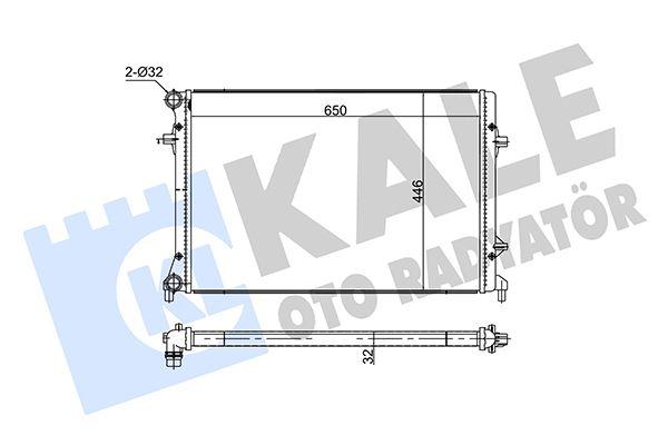 RADYATOR A3 TT - SUPERB II - EOS GOLF V JETTA III JETTA IV PASSAT PASSAT CC CCRADYATOR AL PL BRZ - KALE - OEM 1K0121251K