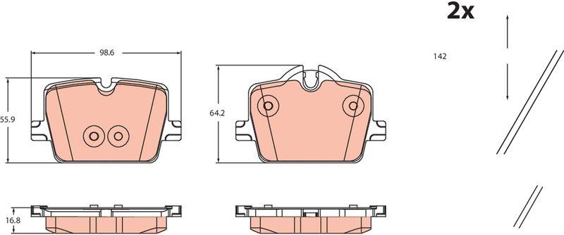 FREN BALATASI ARKA BMW G42 G20 G21 G28 G22 G23 G26 G29 - TRW - OEM 34206888831