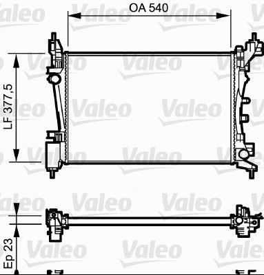 RADYATOR GRANDE PUNTO 1.2 I - VALEO - OEM 55700447