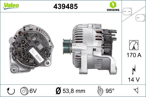 ALTERNATOR (14V 170A) BMW E60 E61 E64 E65 - VALEO - OEM 12318517261