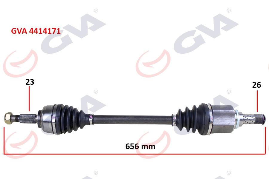 KOMPLE AKS SOL CLIO III (HB) 1.2 16V (05-12) (656mm) - GVA - OEM 8200341698
