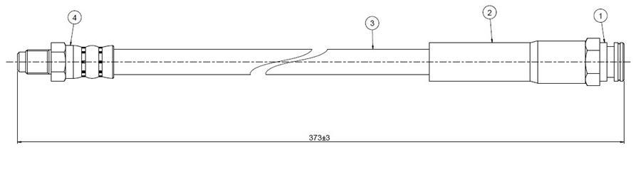 FREN HORTUMU ön 18 2.0 break 80-86 - CAVO - OEM 7701349126
