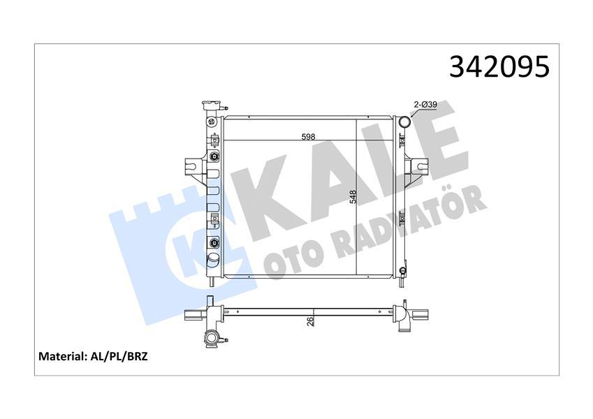 RADYATÖR JEEP GRAND JEEP CHEROKEE II (AL-PL-BRZ) - KALE - OEM 52079428