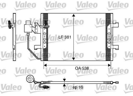 KLIMA RADYATORU MERCEDES A-CLASS W168 97>04 - VALEO - OEM A1685000454