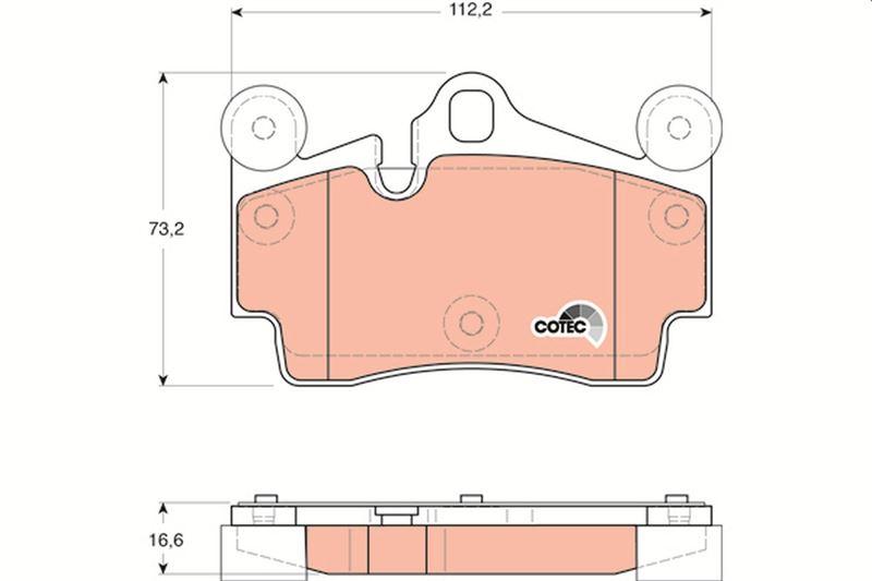 FREN BALATASI ARKA Q7 2006- TOUAREG 2002 - 112MM - TRW - OEM 7L0698451B