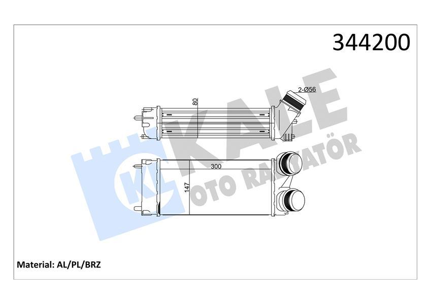 INTERCOOLER P308 3008 5008 C4 C4 PICASSO DS5 C4 II DS4 EP6DT EP6CDT (1.6THP) AL PL BRZ - KALE - OEM 1440H9
