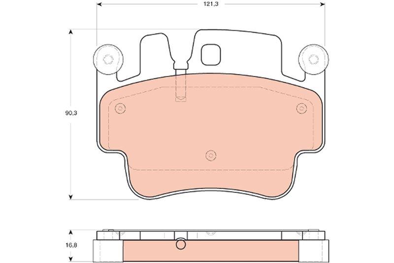 ÖN BALATA BOXSTER 1999-2011-CAYMAN 2005 >911 1997-2012 - TRW - OEM 99635193014